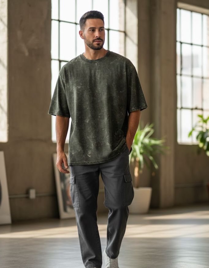 Plen Acid Washed Oversized Tee